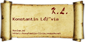 Konstantin Lívia névjegykártya